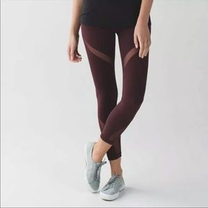 Lululemon High Times Crop Wrap Mesh Leggings